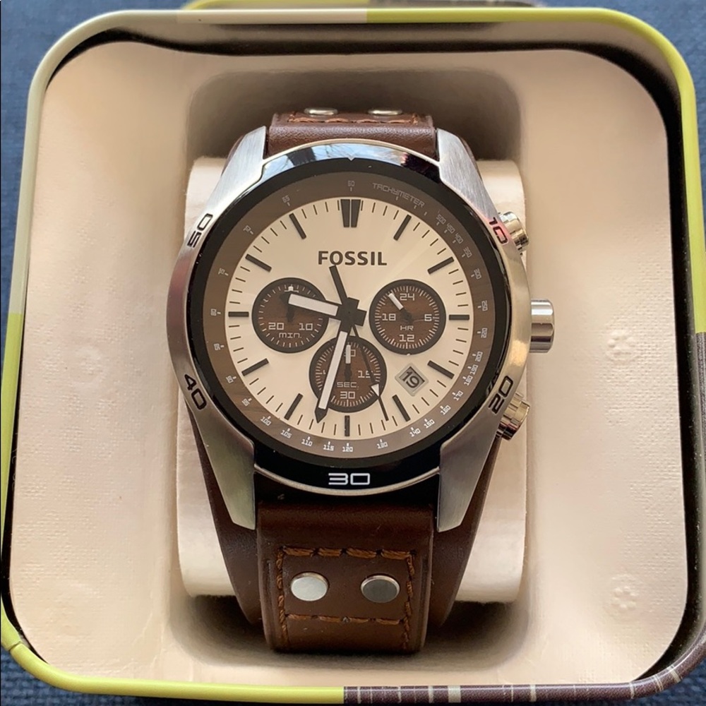 New! Fossil Coachmen Chronograph Watch 🕑